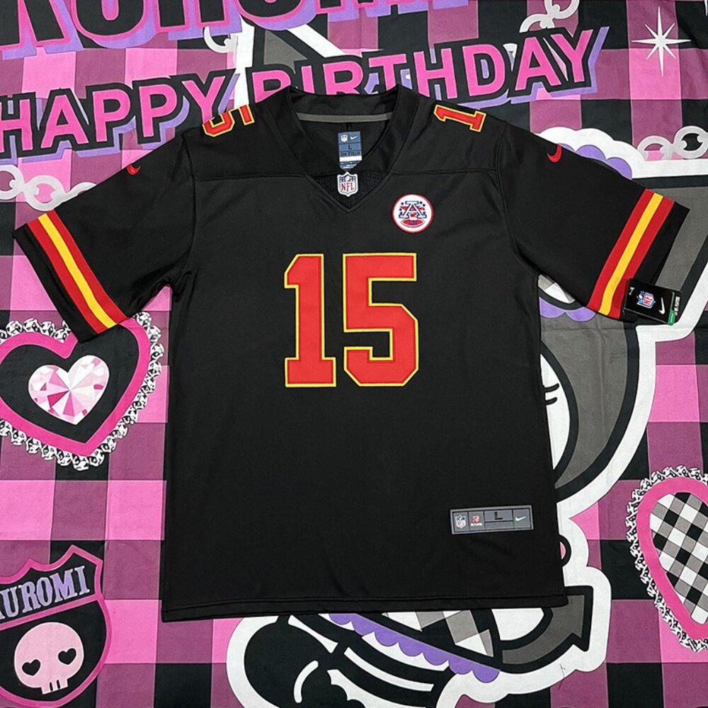 Kansas City Chiefs Black Jersey #15 MAHOMES NFL
